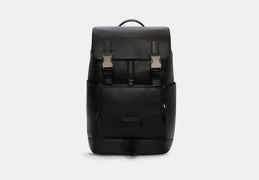 Personalized Men's Leather Coach Backpack